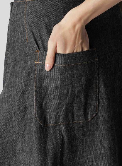 【12/13 12:00(JST) Release】8OZ DENIM PANEL TUCKED FLARE SKIRT