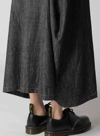 【12/13 12:00(JST) Release】8OZ DENIM PANEL TUCKED FLARE SKIRT