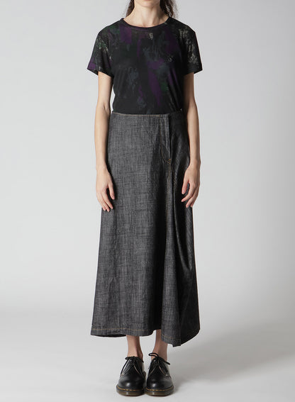 【12/13 12:00(JST) Release】8OZ DENIM PANEL TUCKED FLARE SKIRT