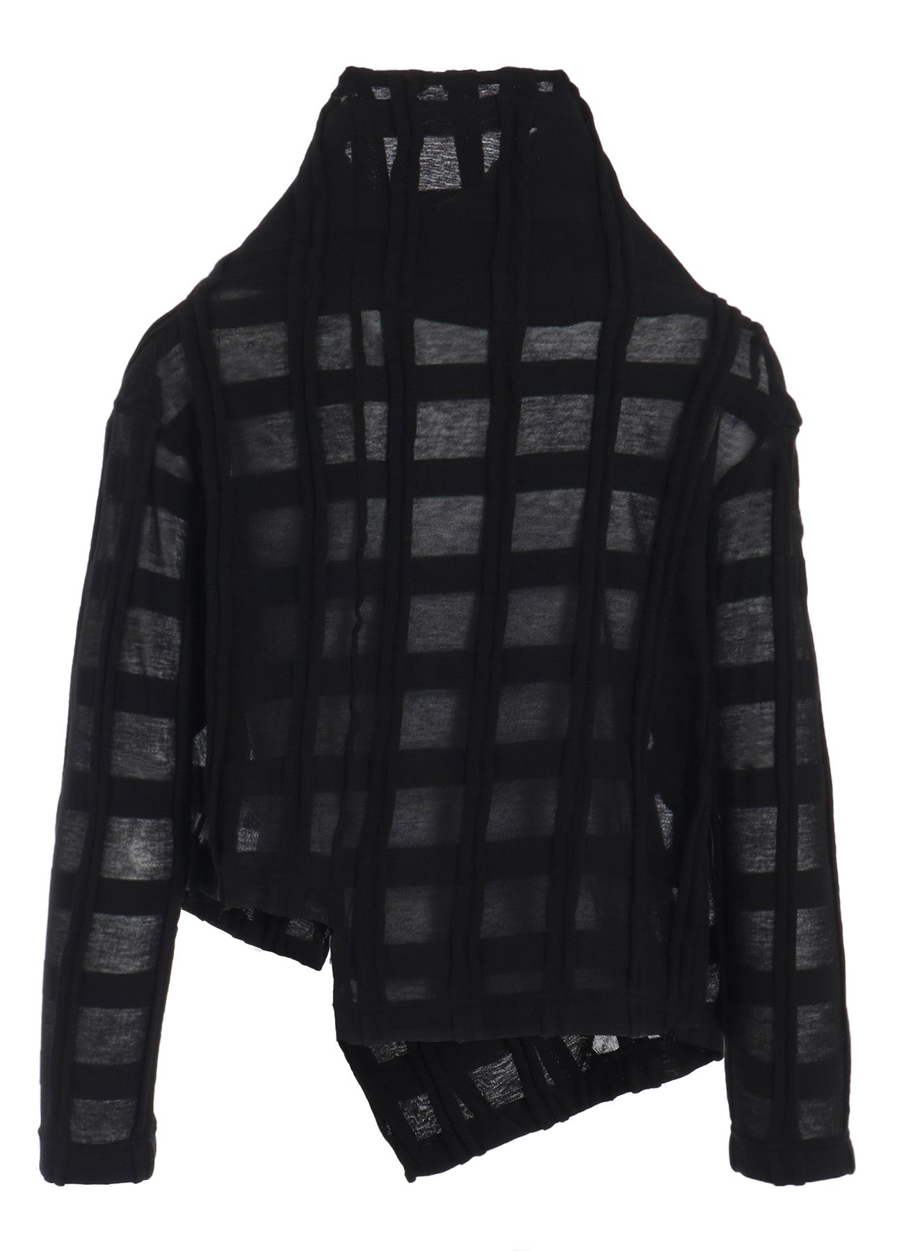 【12/13 12:00(JST) Release】CHECK CUT JACQUARD CROPPED ASYMMETRIC JACKET