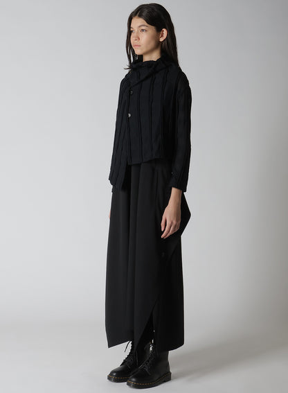 【12/13 12:00(JST) Release】CHECK CUT JACQUARD CROPPED ASYMMETRIC JACKET