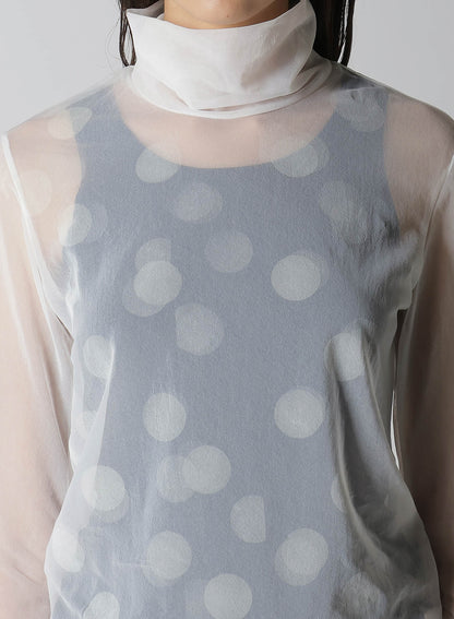 【12/13 12:00(JST) Release】GAUZE JERSEY DOT PRINT HIGH NECK LONG SLEEVE T