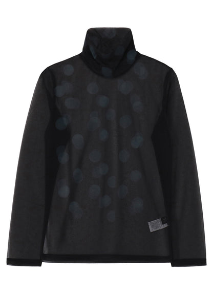 【12/13 12:00(JST) Release】GAUZE JERSEY DOT PRINT HIGH NECK LONG SLEEVE T