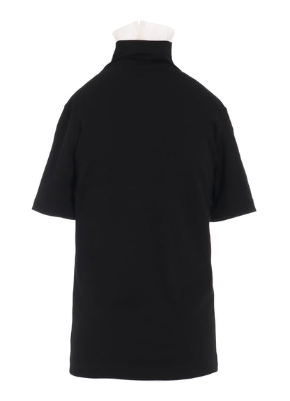 【12/13 12:00(JST) Release】COTTON FRAISE/POLYESTER GAUZE HIGH NECK HALF SLEEVE T