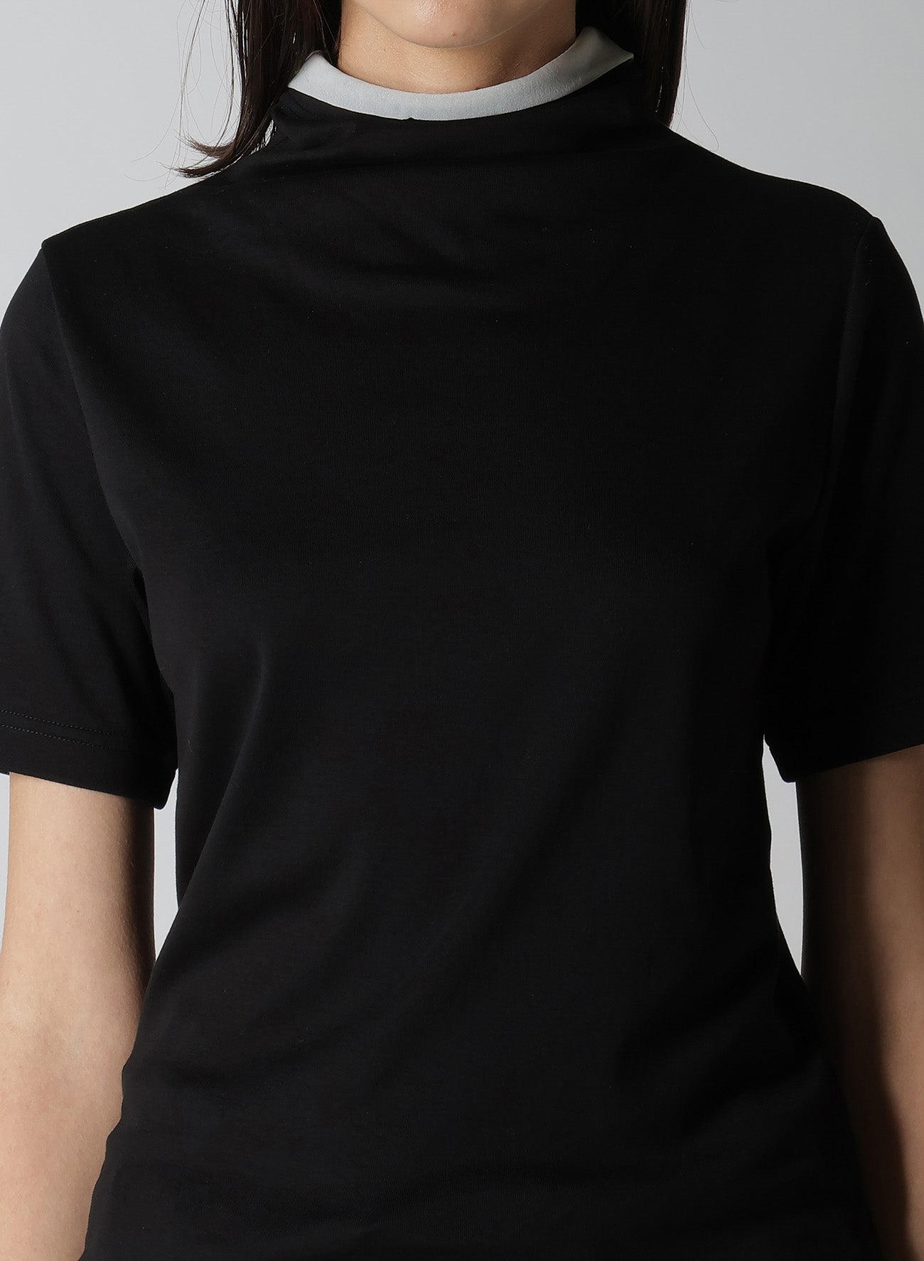 【12/13 12:00(JST) Release】COTTON FRAISE/POLYESTER GAUZE HIGH NECK HALF SLEEVE T