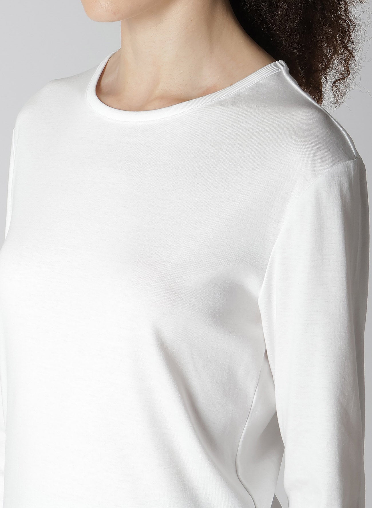 【12/13 12:00(JST) Release】COTTON FRAISE/POLYESTER GAUZE DOUBLED CUFF ROUND NECK T