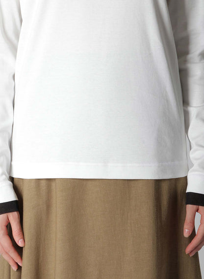 【12/13 12:00(JST) Release】COTTON FRAISE/POLYESTER GAUZE DOUBLED CUFF ROUND NECK T