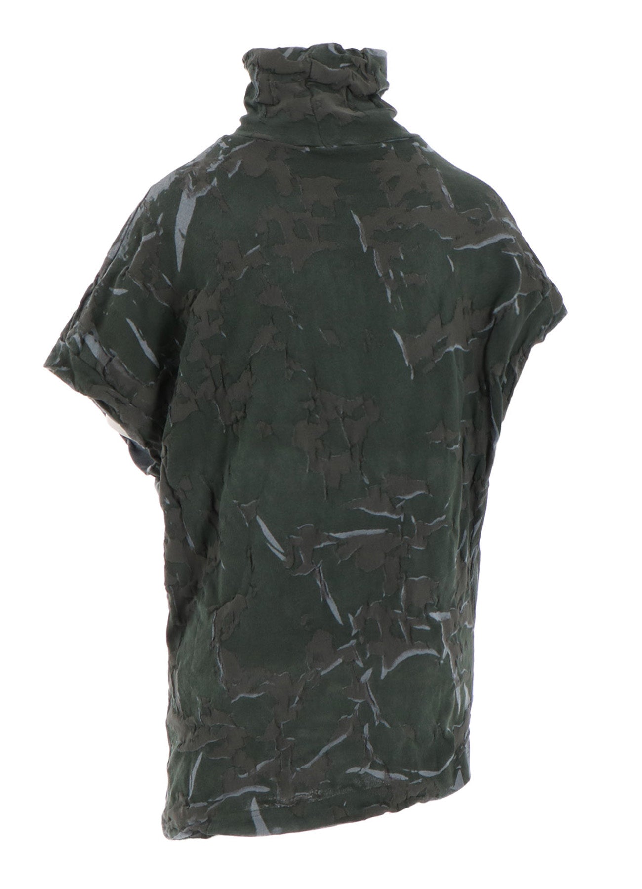 GEOMETRIC LINKS PRINT HIGH NECK IRREGULAR PULLOVER