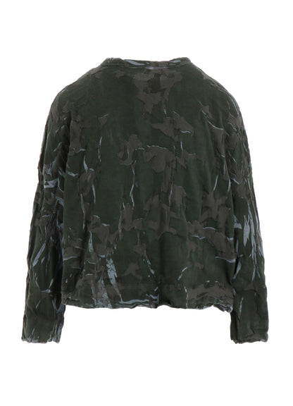 GEOMETRIC LINKS PRINT CROPPED CARDIGAN