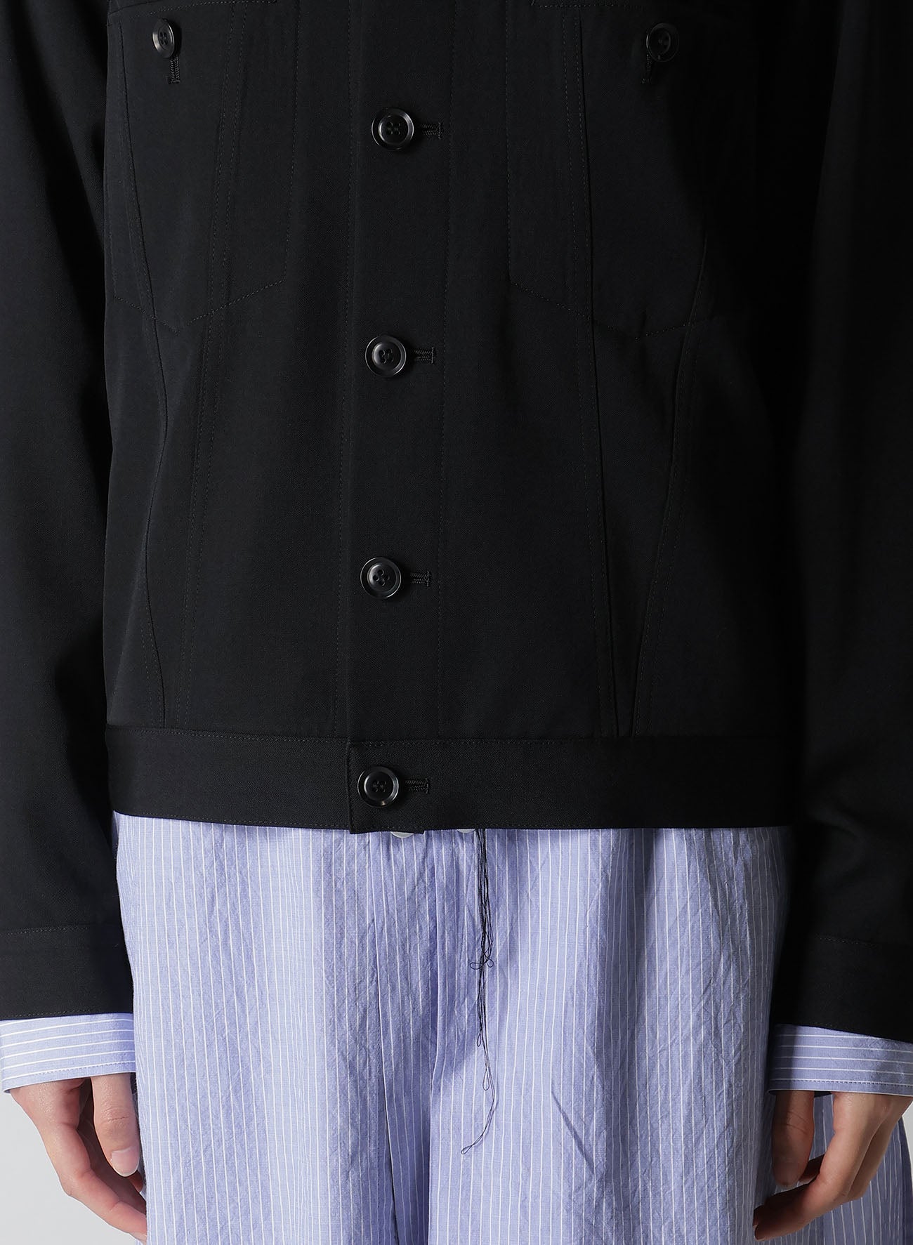 【12/13 12:00(JST) Release】WOOL GABARDINE PANEL DENIM JACKET