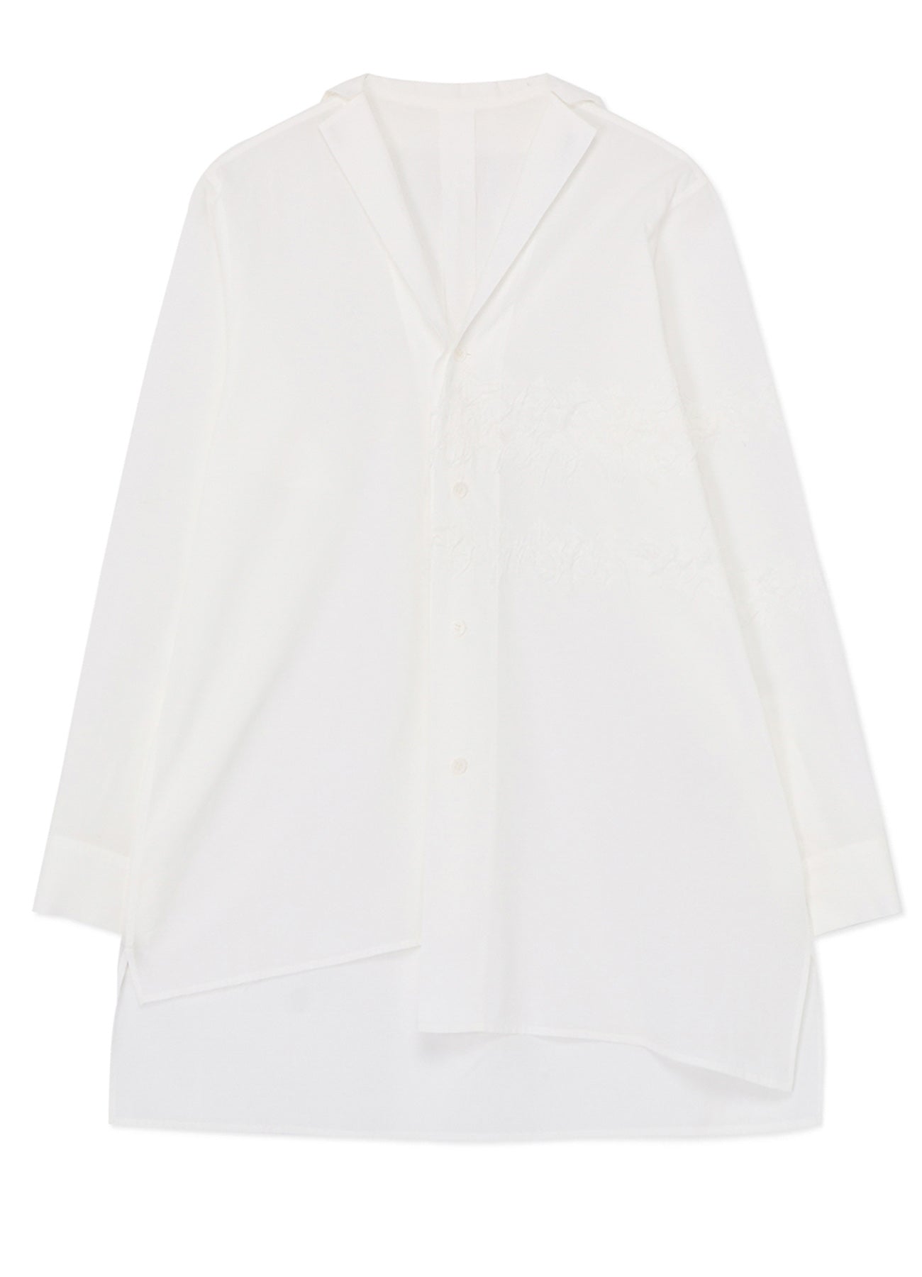 POWDER SNOW WASH COTTON ASYMMETRIC SHIRT