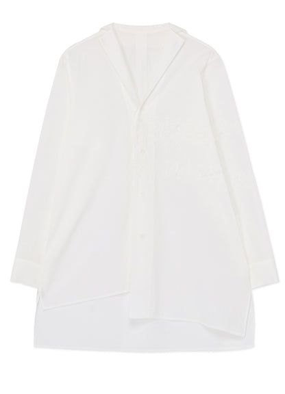 POWDER SNOW WASH COTTON ASYMMETRIC SHIRT