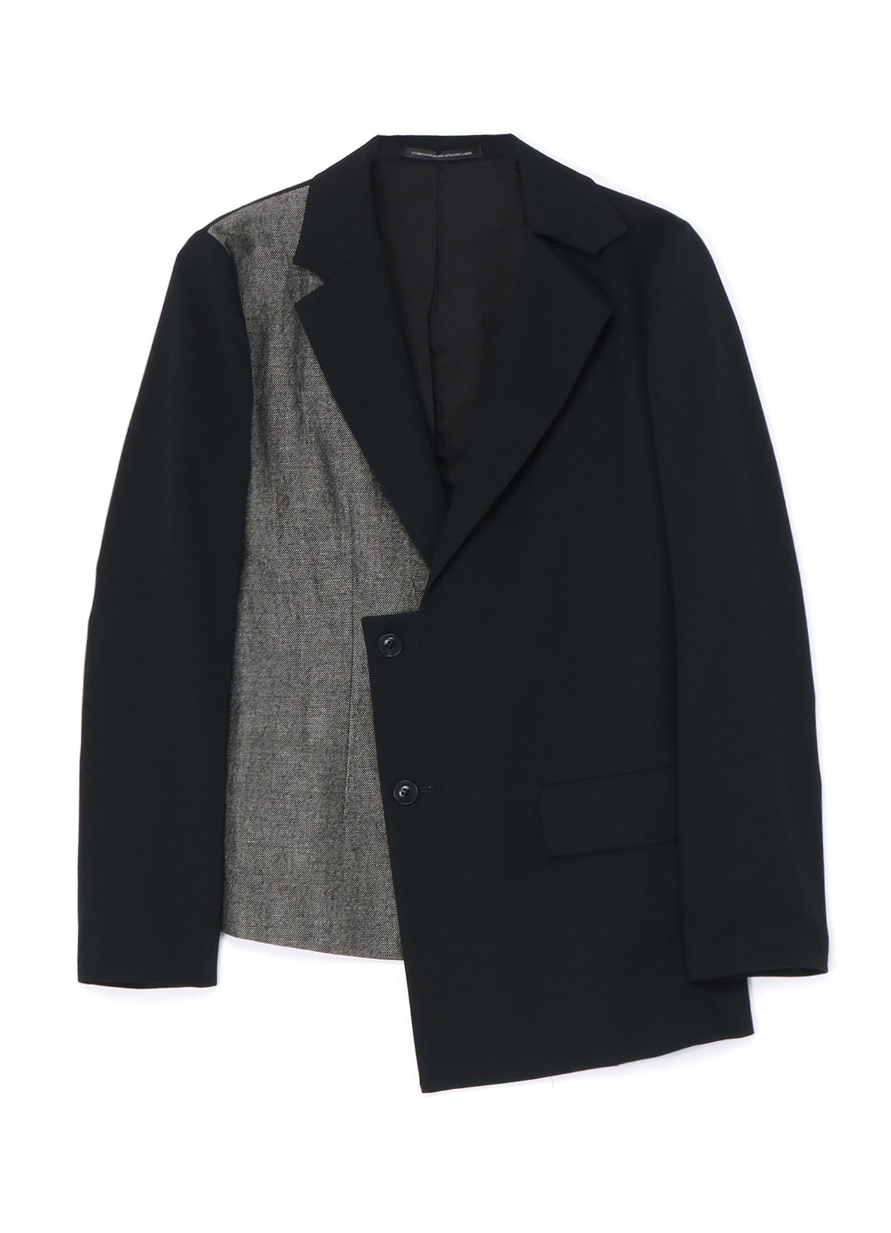 WOOL GABARDINE ASYMMETRIC JACKET