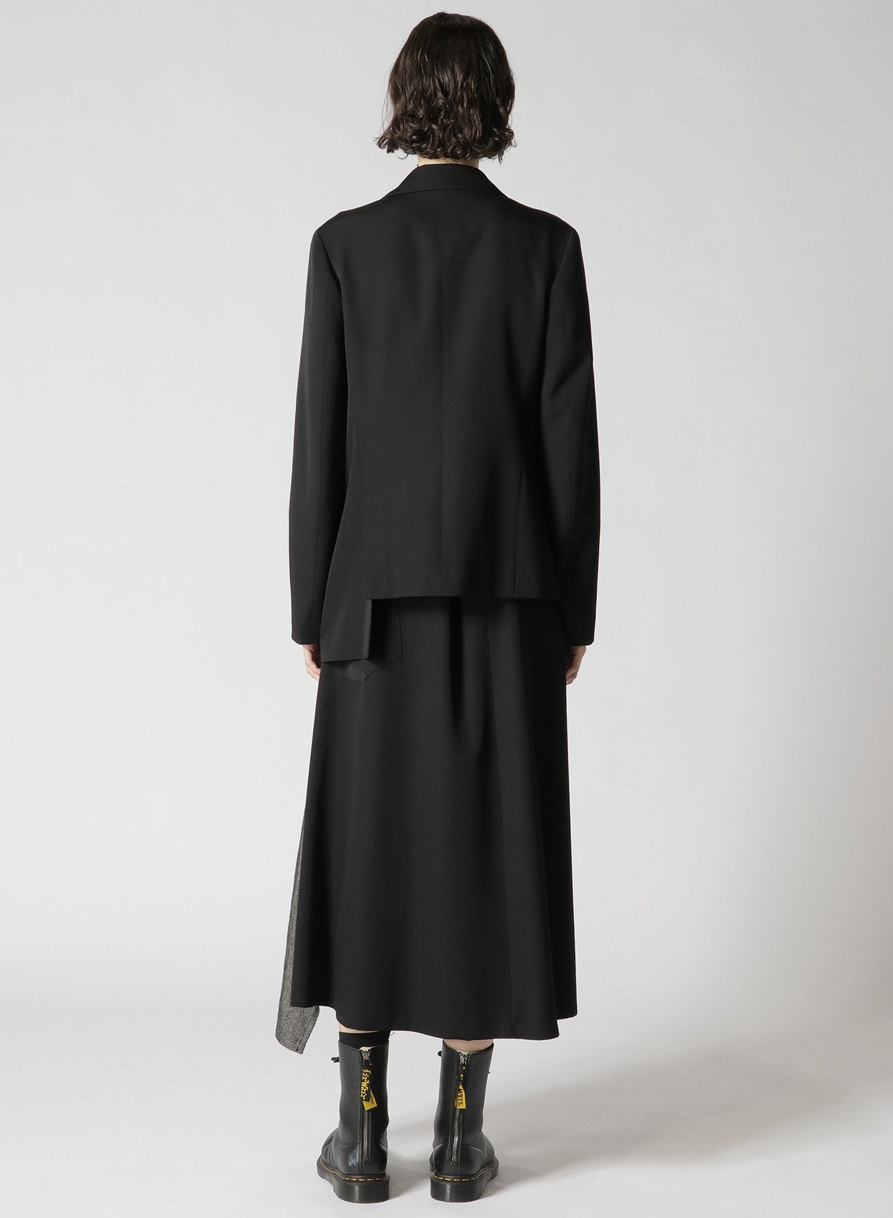 WOOL GABARDINE ASYMMETRIC JACKET