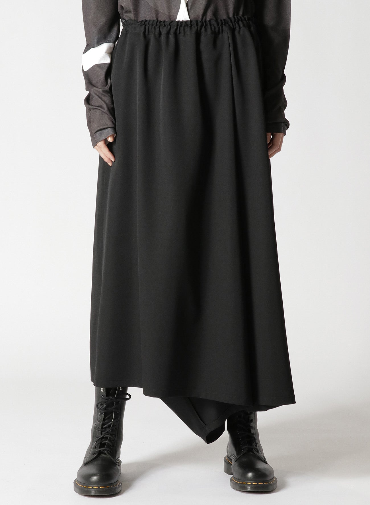 WOOL GABARDINE 2-WAY SKIRT PANTS