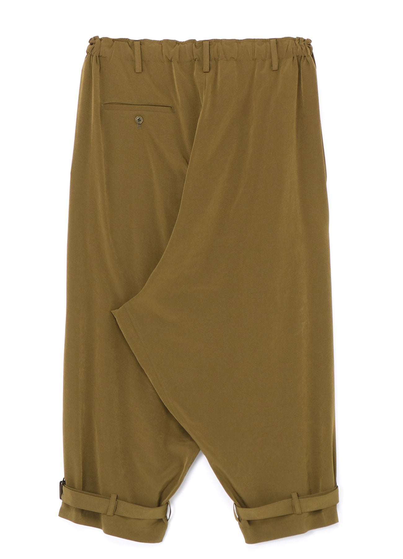 GATHERED HEM-BELTED PANTS