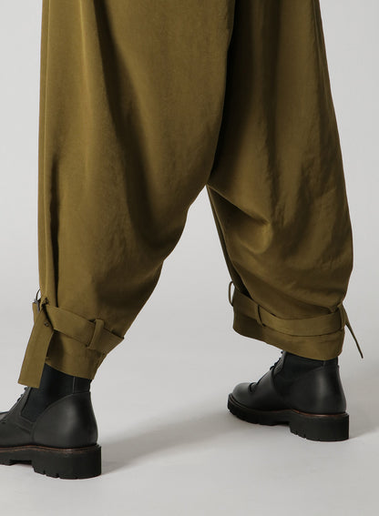 GATHERED HEM-BELTED PANTS