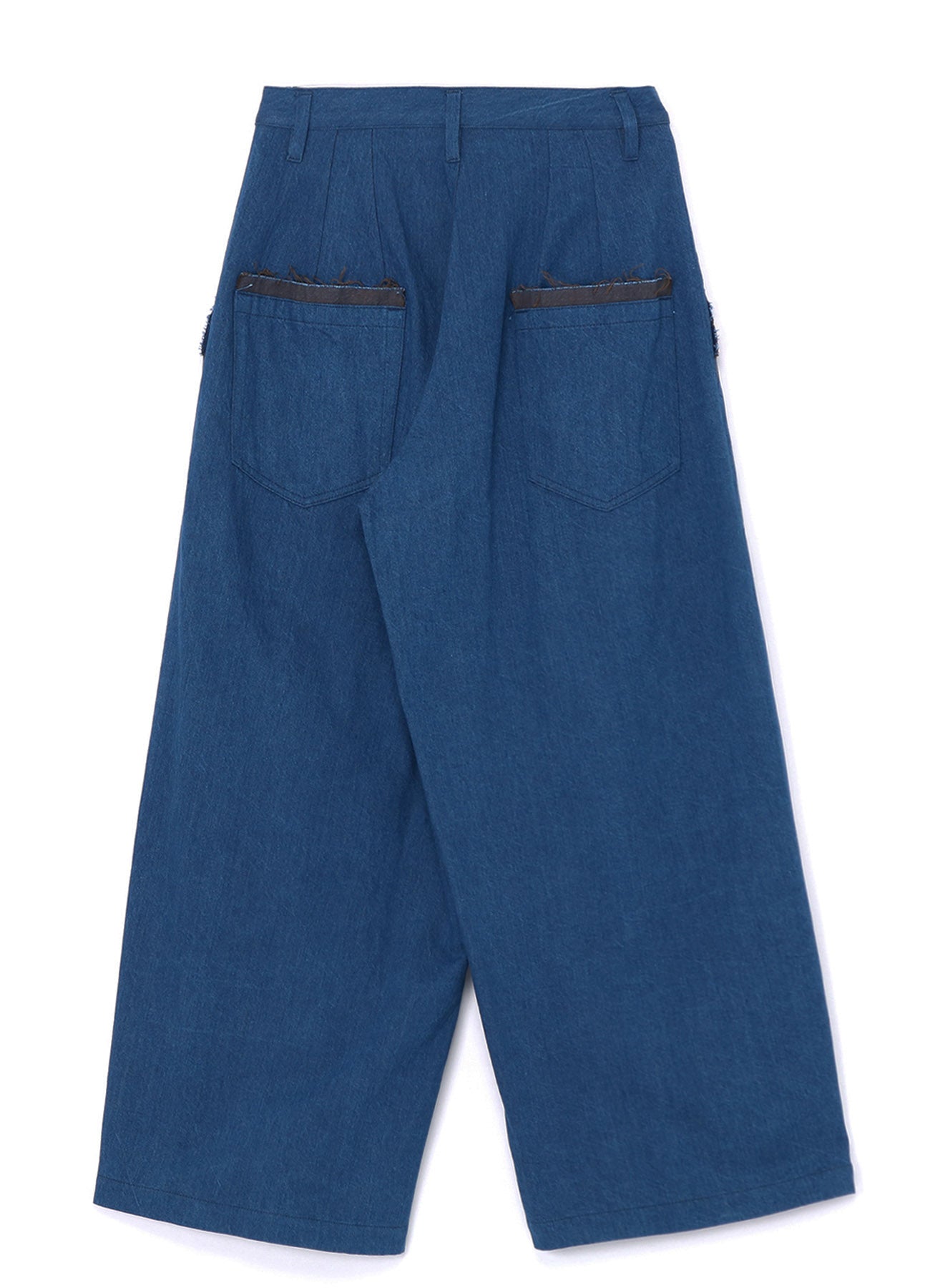 10oz DENIM DOUBLE PLEATED WIDE LEG PANTS