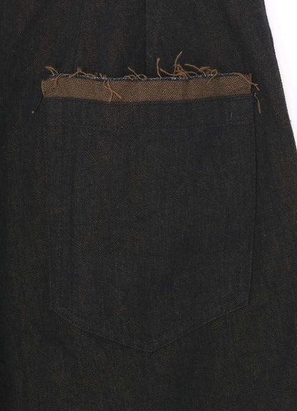 10oz DENIM DOUBLE PLEATED WIDE LEG PANTS