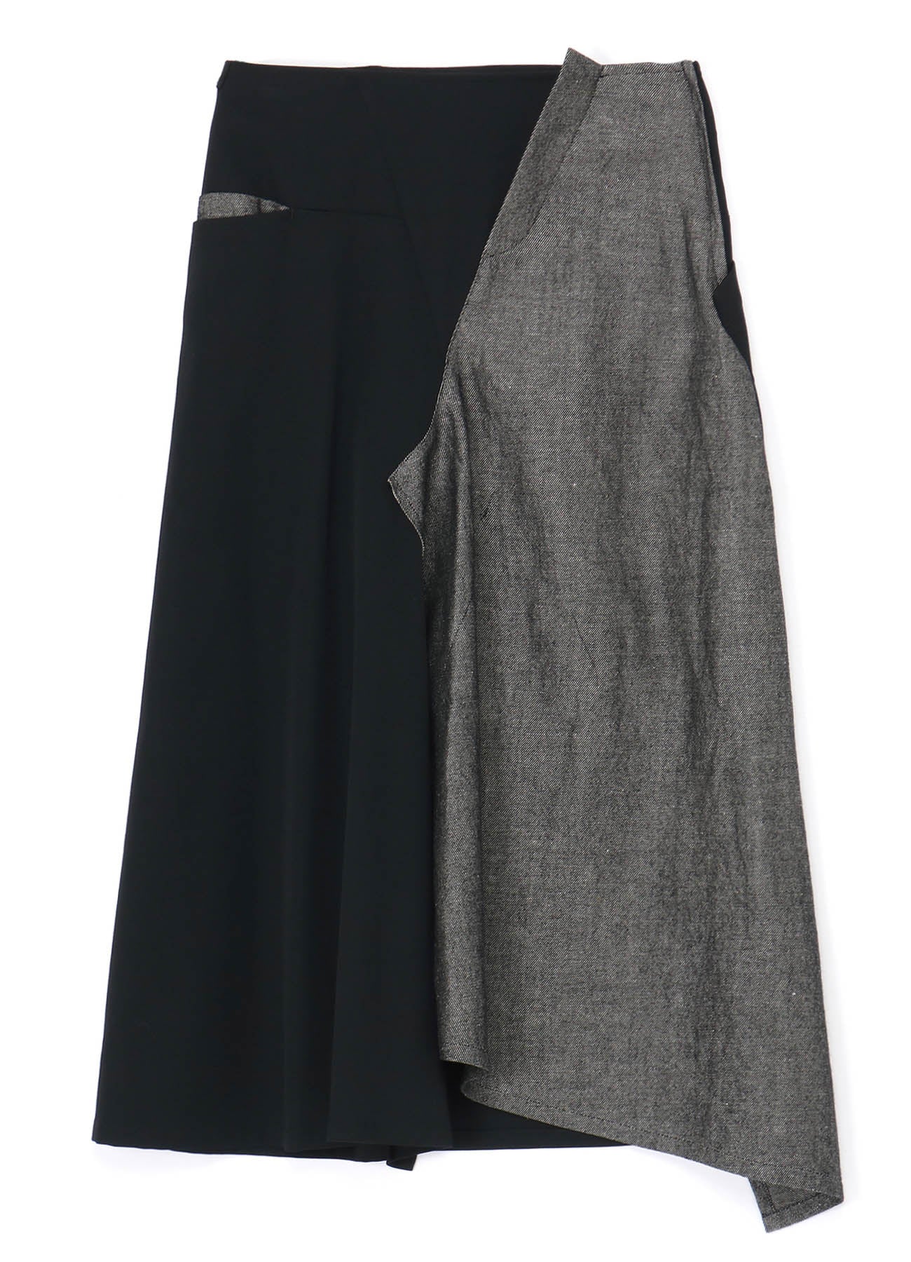 WOOL GABARDINE FLARED SKIRT WITH GUSSETS