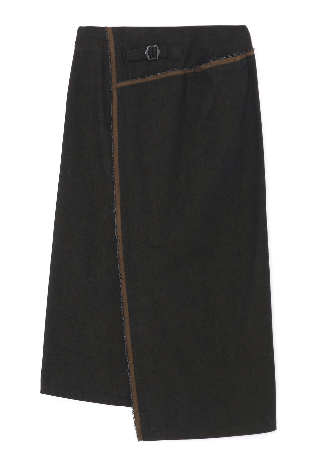 10oz DENIM PANELLED WRAP SKIRT