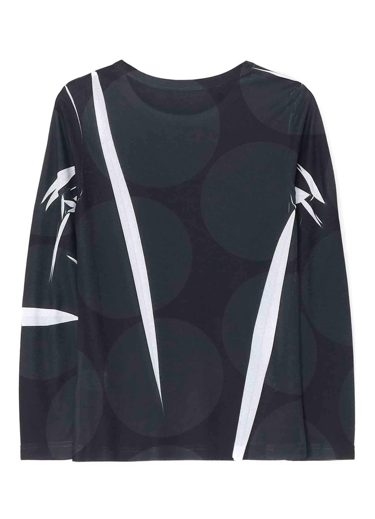 DOT PRINT ROUND NECK LONG SLEEVE T-SHIRT