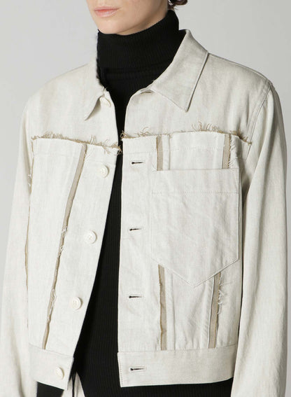 10oz DENIM PANELLED JACKET