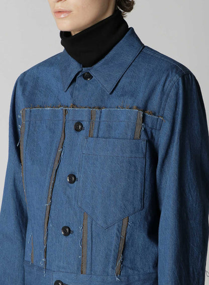 10oz DENIM PANELLED JACKET