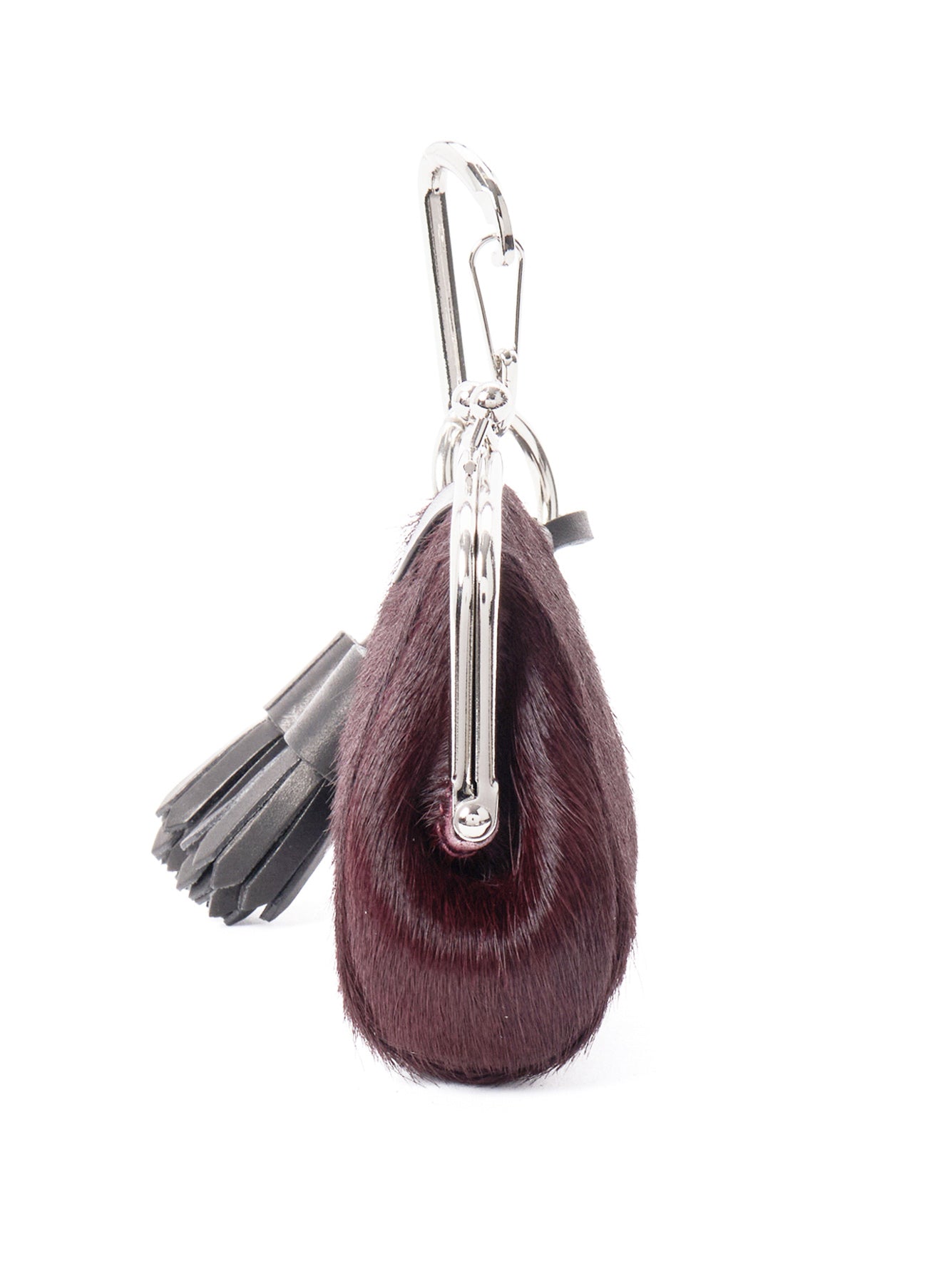 COW LEATHER METAL CLASP KEY CHARM