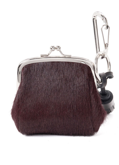 COW LEATHER METAL CLASP KEY CHARM