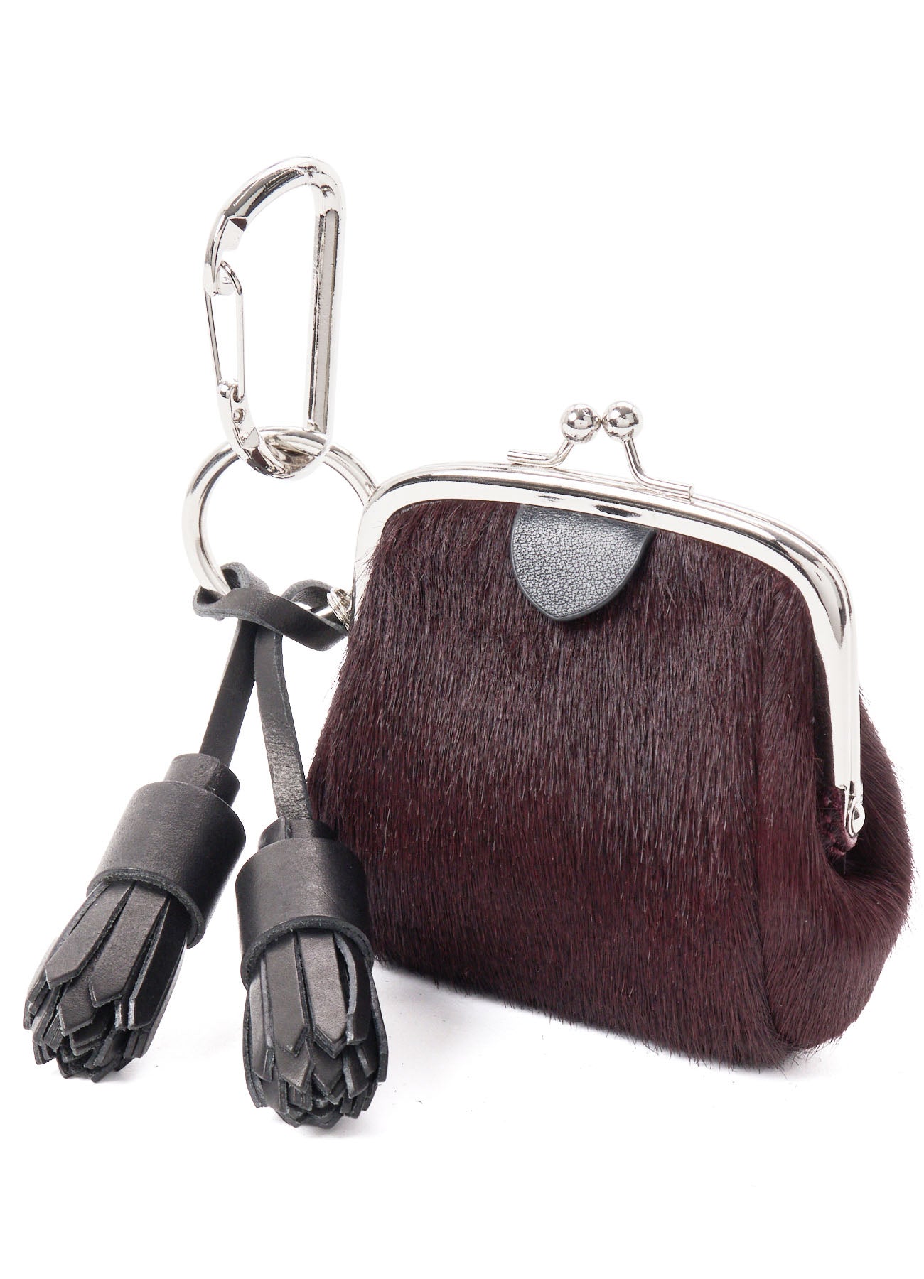 COW LEATHER METAL CLASP KEY CHARM