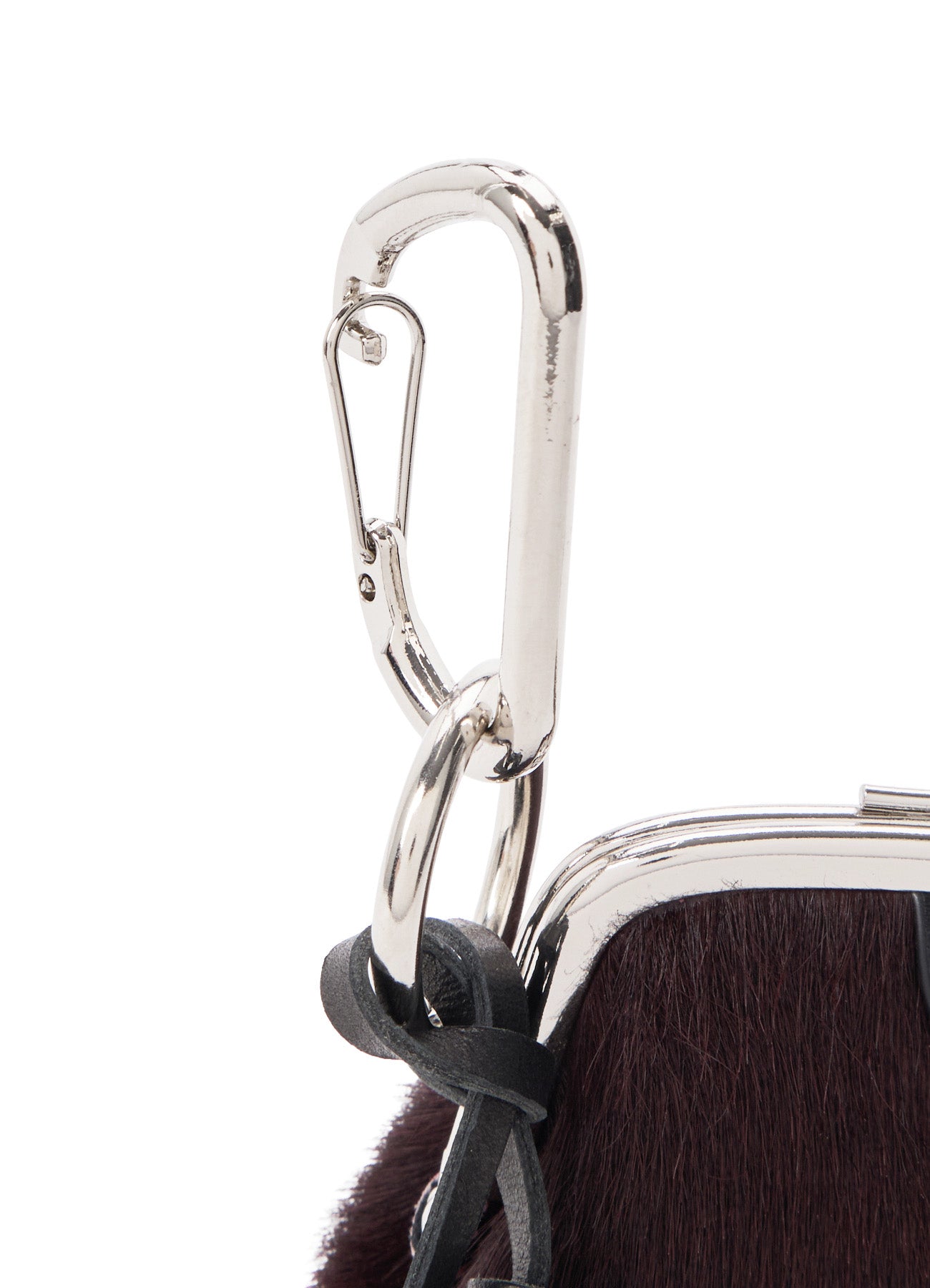 COW LEATHER METAL CLASP KEY CHARM