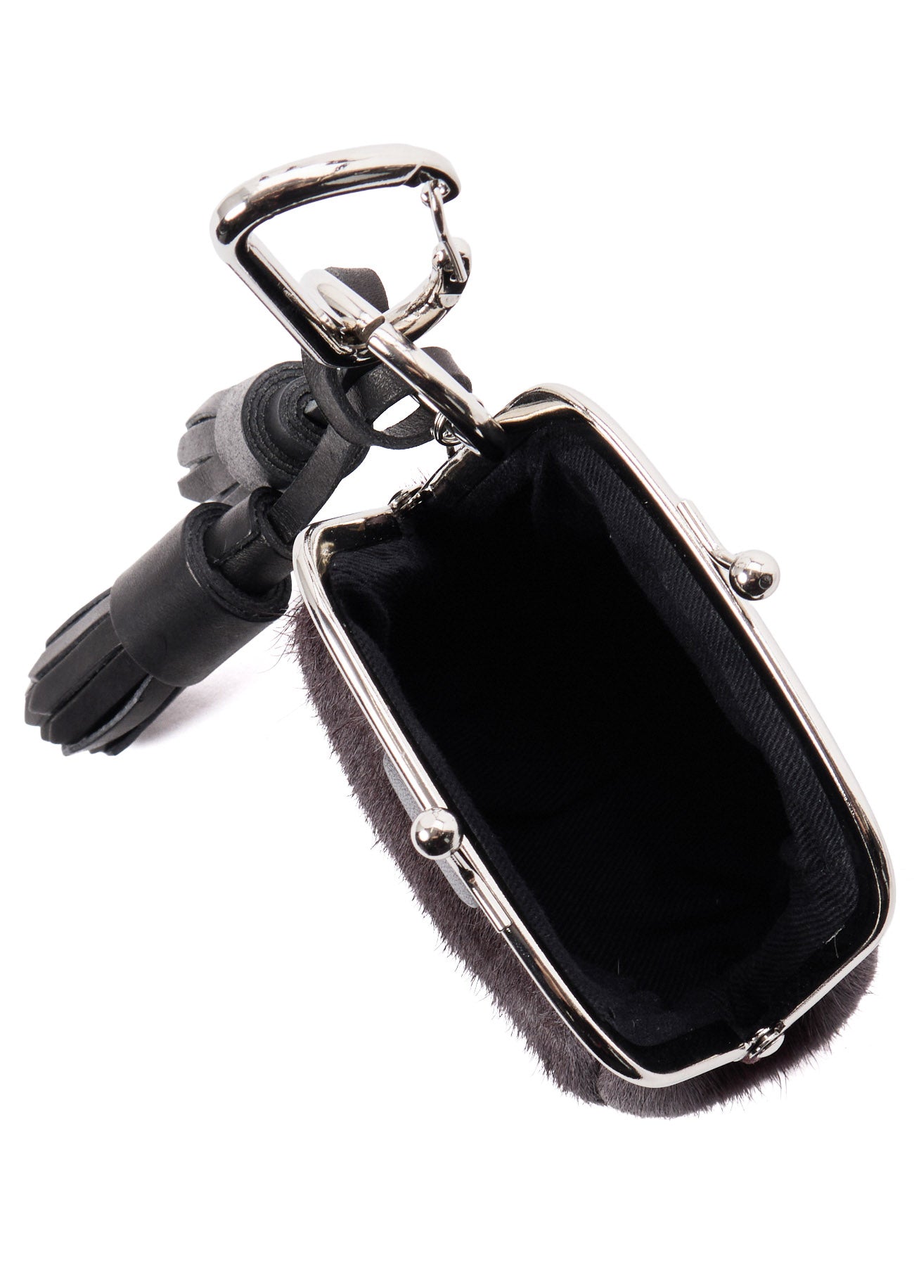 COW LEATHER METAL CLASP KEY CHARM