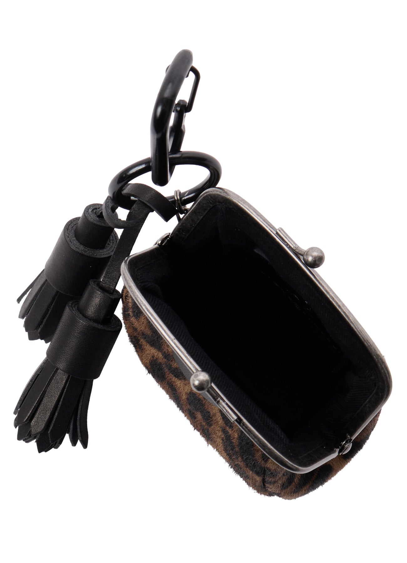 COW LEATHER METAL CLASP KEY CHARM