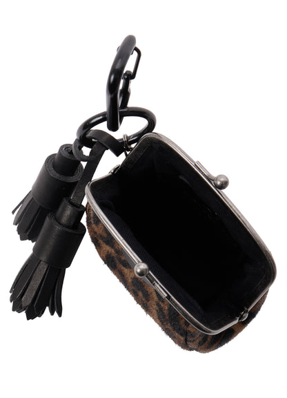 COW LEATHER METAL CLASP KEY CHARM