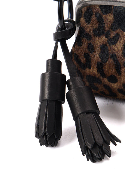 COW LEATHER METAL CLASP KEY CHARM