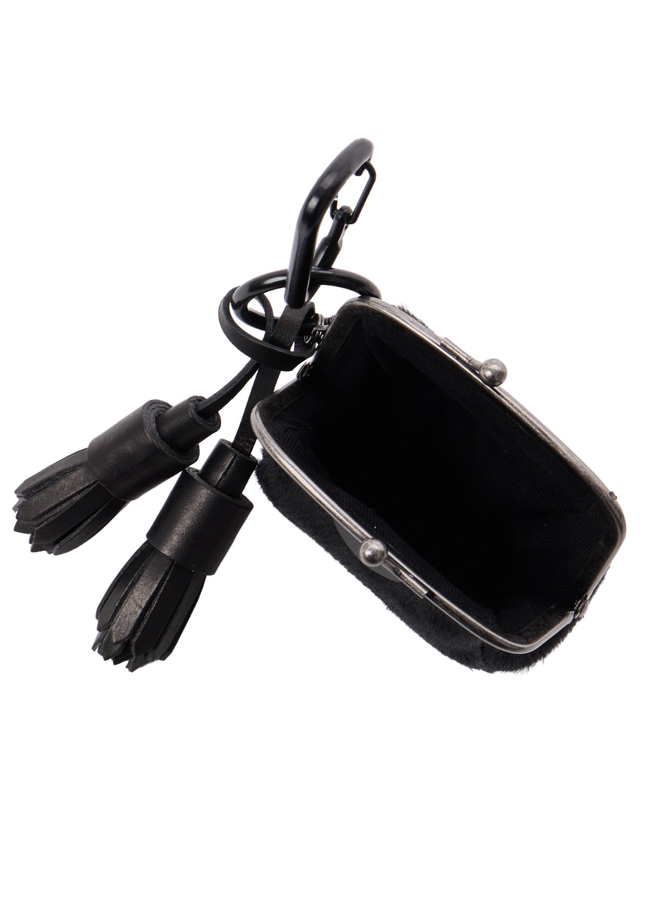 COW LEATHER METAL CLASP KEY CHARM