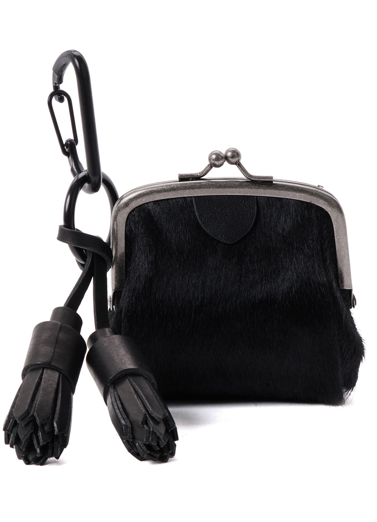 COW LEATHER METAL CLASP KEY CHARM