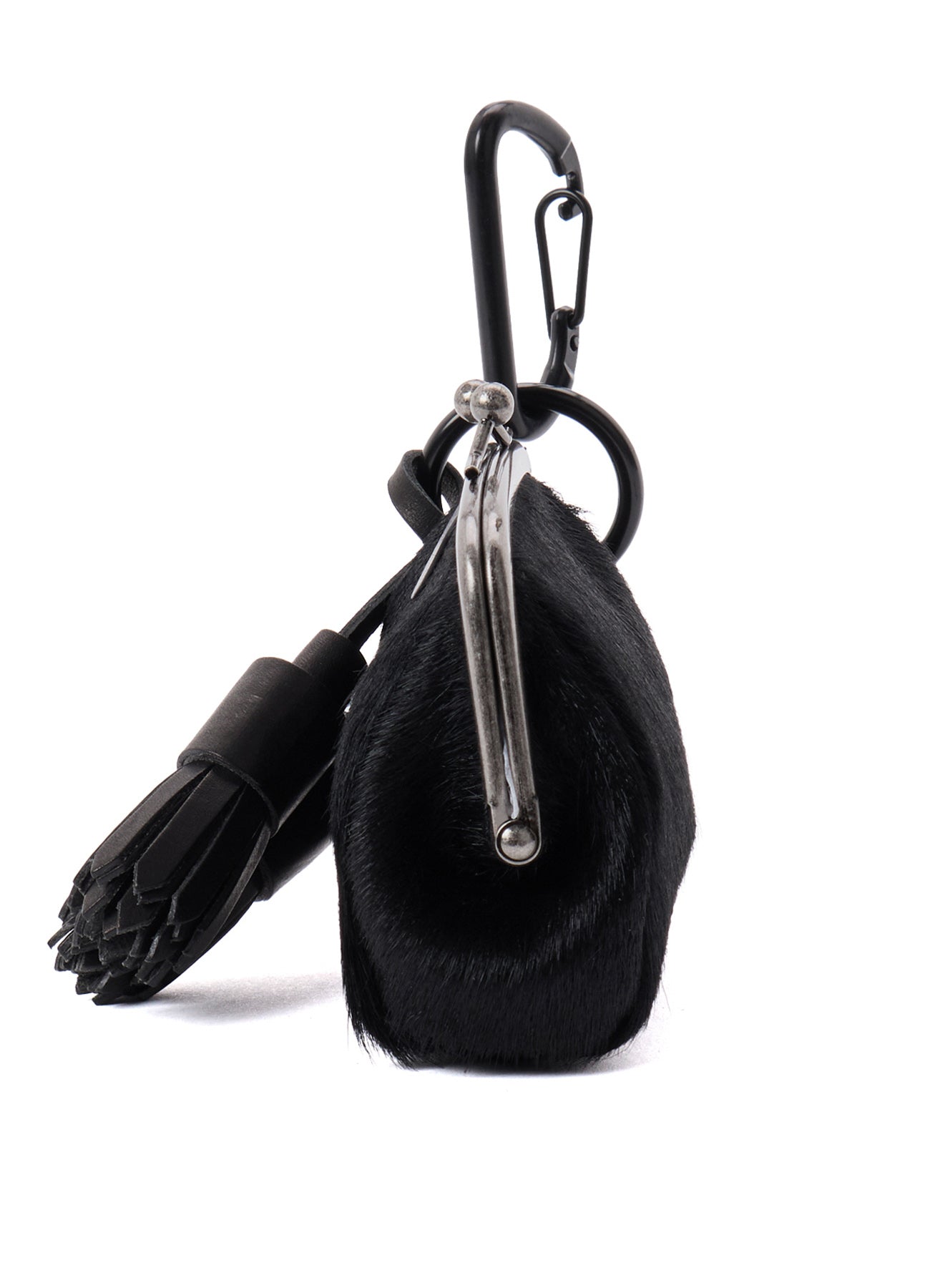COW LEATHER METAL CLASP KEY CHARM