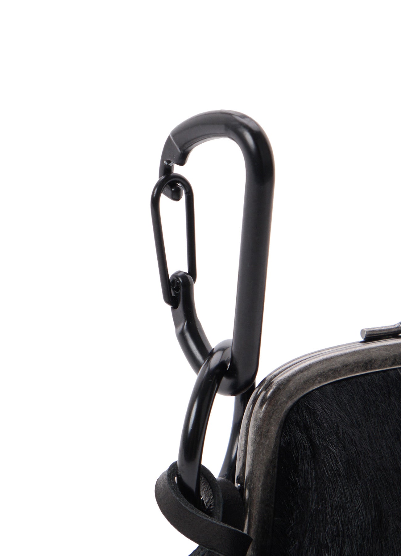 COW LEATHER METAL CLASP KEY CHARM