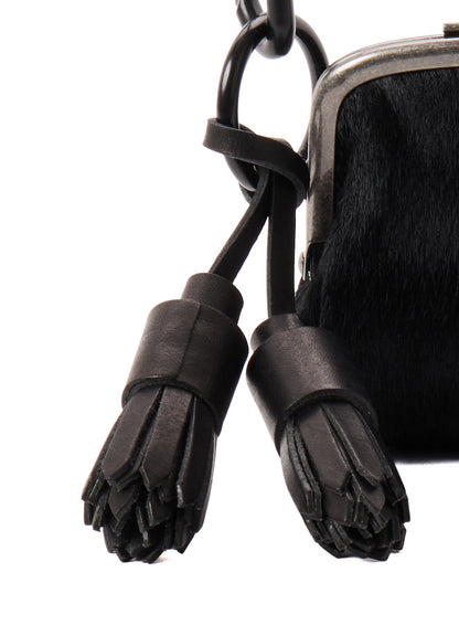 COW LEATHER METAL CLASP KEY CHARM