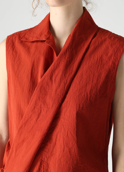 COTTON FLAX WRAP SHIRT