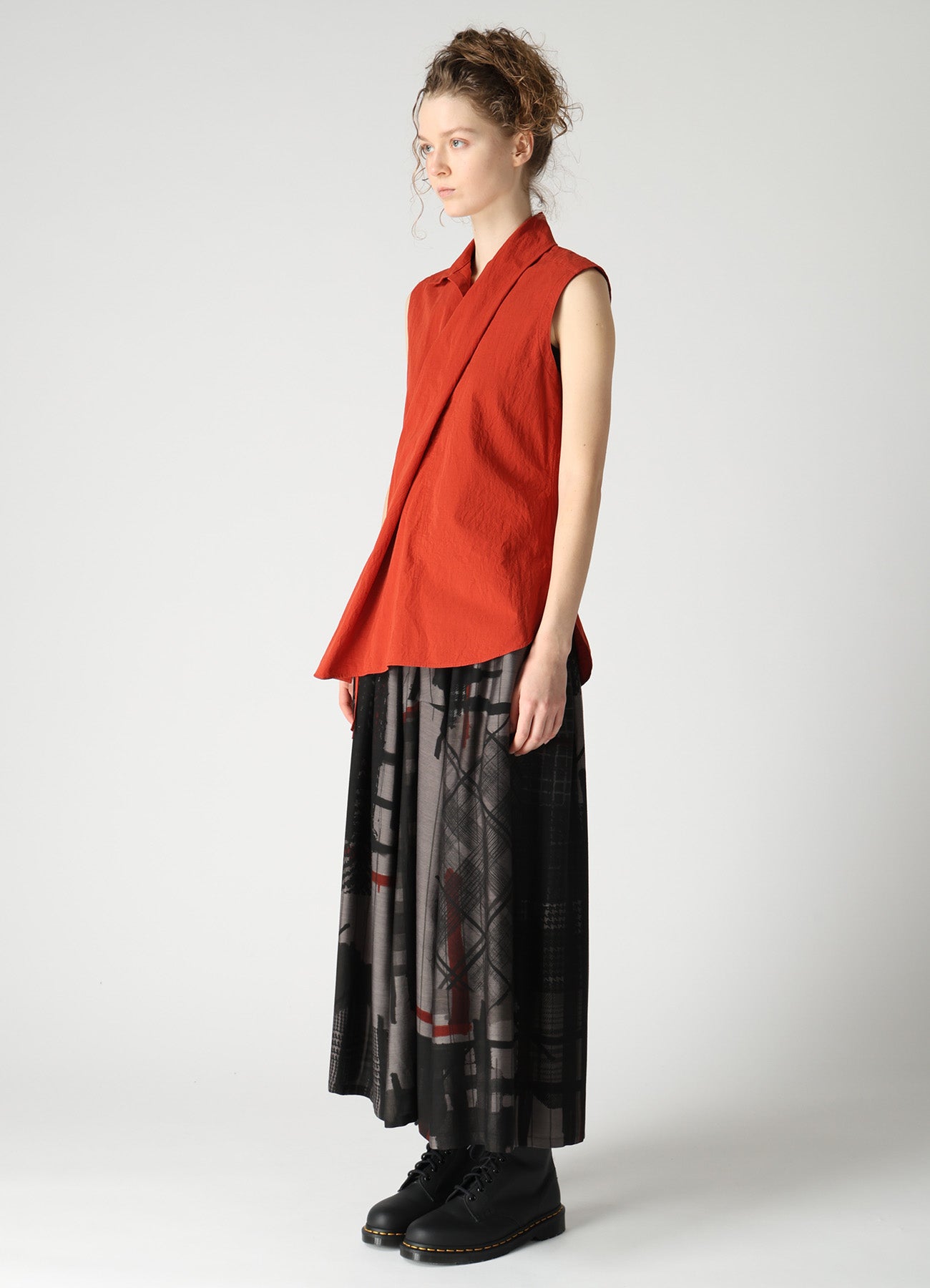 COTTON FLAX WRAP SHIRT
