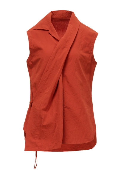 COTTON FLAX WRAP SHIRT