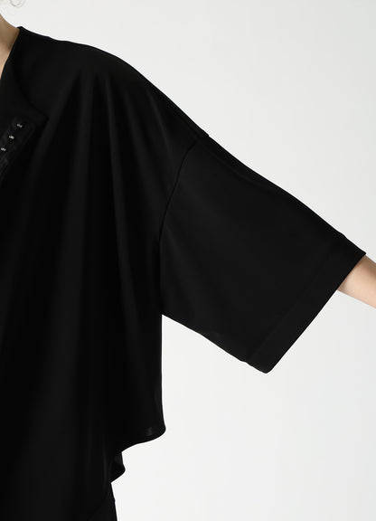 TA/PE STRETCH JERSEY FRONT HOOK BLOUSE
