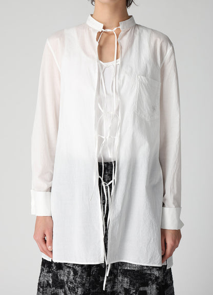 60/- COTTON LAWN STAND COLLAR STRING BLOUSE