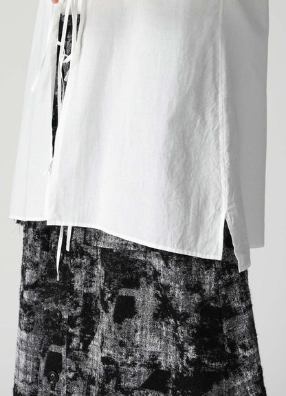 60/- COTTON LAWN STAND COLLAR STRING BLOUSE