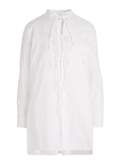 60/- COTTON LAWN STAND COLLAR STRING BLOUSE