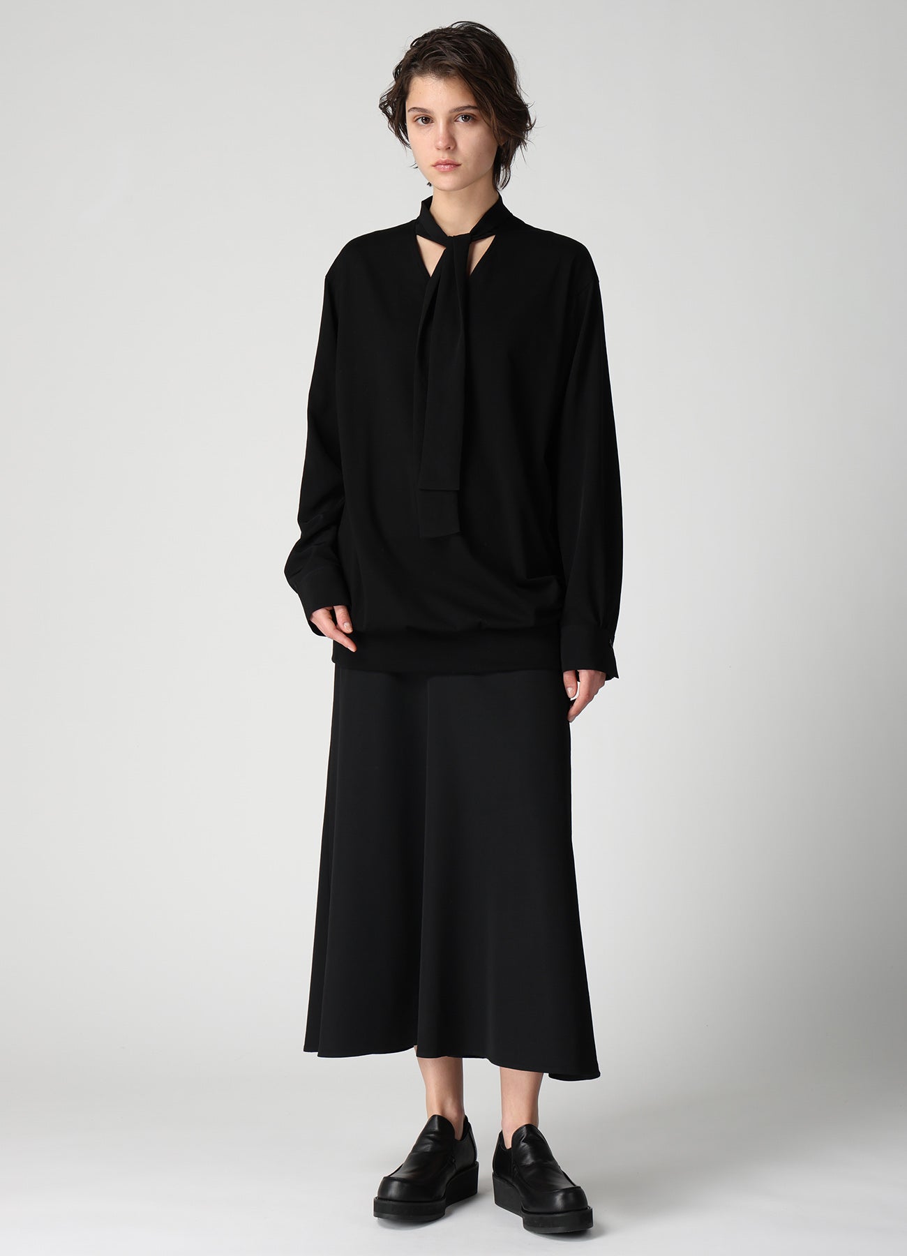 TA/PE CREPE DE CHINE COMBINATION BLOUSE