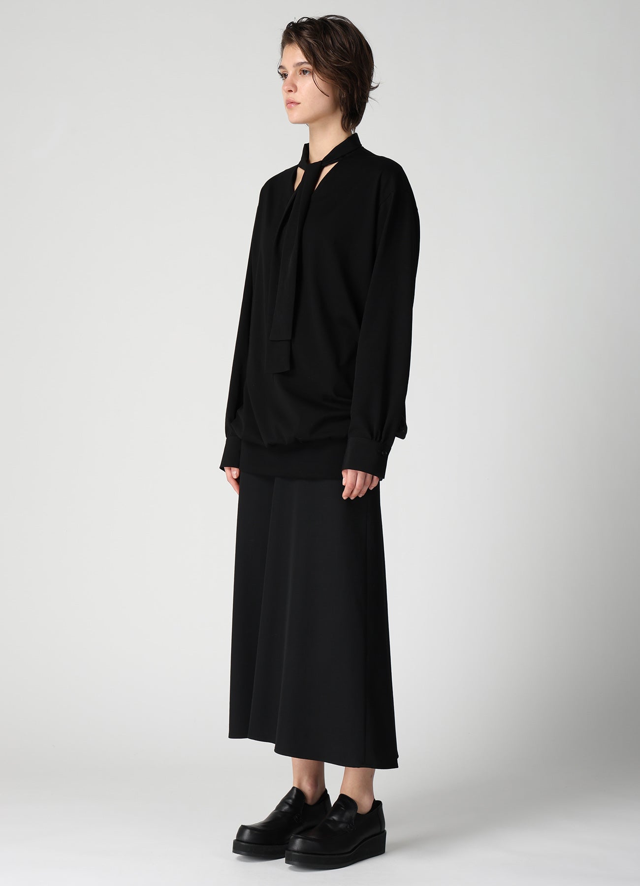 TA/PE CREPE DE CHINE COMBINATION BLOUSE